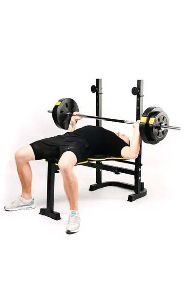 Набор Besport PowerPro 89кг с прямым грифом и скамьей WB-003 купить недорого в Украине, фото 16