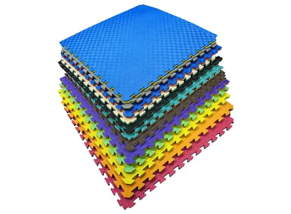 Татамі мат (ластівчин хвіст пазл) EVA 1х1м товщина 26мм (жовто-зелені) купити недорого в Україні, фото 7