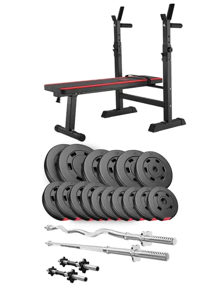 Набір Hop-Sport Premium 105 кг з лавою HS-1080, штангами та гантелями. купити недорого в Україні, фото 6