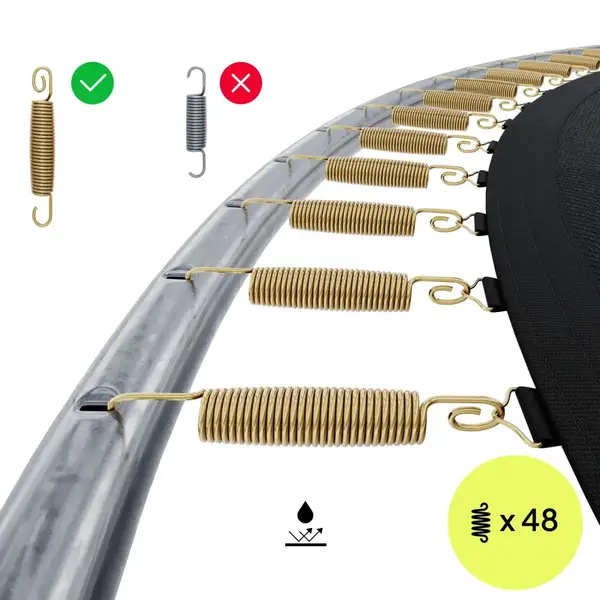 Батут Zipro Jump Pro с наружной сеткой 8 футов 252 см черно-зеленый купить недорого в Украине, фото 6