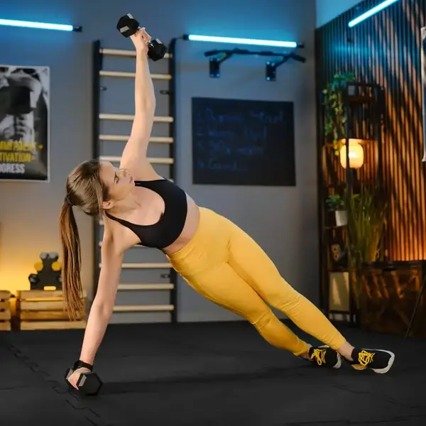 Гантеля шестигранна прогумована TX-075RD Trex Sport 7,5 кг | Чорний купити недорого в Україні, фото 8