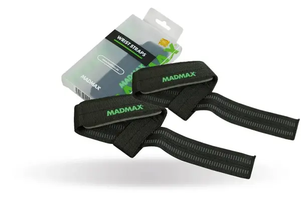 Лямки для тяги MadMax MFA-269 Non slide & slip wrist straps Black купити