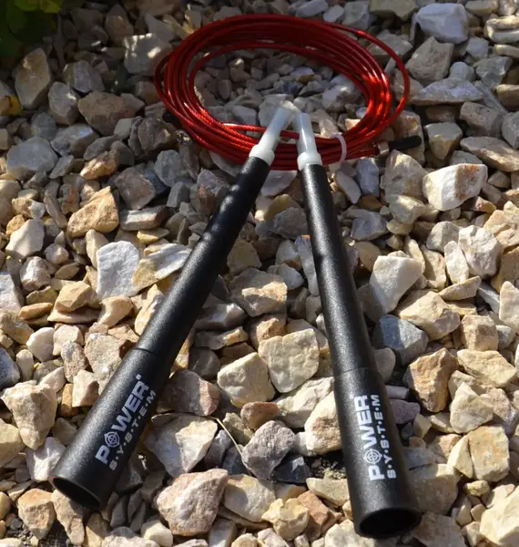 Скакалка скоростная Power System PS-4033 Crossfit Jump Rope Red (2,8m.) купить недорого в Украине, фото 2