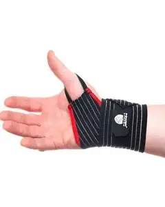 Кистовые бинты Power System PS-6000 Elastic Wrist Support Black/Red (пара) купить