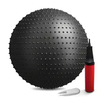 Фітбол масажний Hop-Sport 65см чорний + насос купити