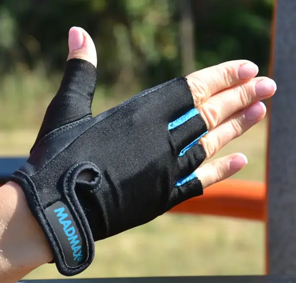Перчатки для фитнеса MadMax MFG-251 Rainbow Turquoise M купить недорого в Украине, фото 4