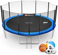 Батут Hop-Sport 16ft (488см) синий с наружной сеткой купить