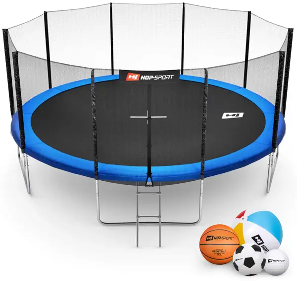 Батут Hop-Sport 16ft (488см) синий с наружной сеткой купить