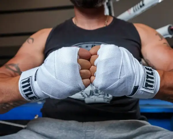 Бинты для бокса TITLE Boxing Select 180" Semi Elastic Mexican White (4.5м.) купить недорого в Украине, фото 2