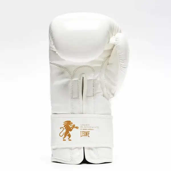 Боксерські рукавиці Leone GN059W White/Gold 10 унцій (капу в комплекті) купити недорого в Україні, фото 4