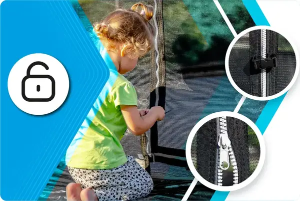 Батут THUNDER INSIDE ELITE с внутренней сеткой 8 футов 244 см черный купить недорого в Украине, фото 8