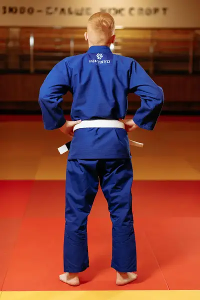 Кімоно для джиу - джитсу синє, TM "Kintayo", 180 зріст, щільність 450 гр/м.кв. купити недорого в Україні, фото 5