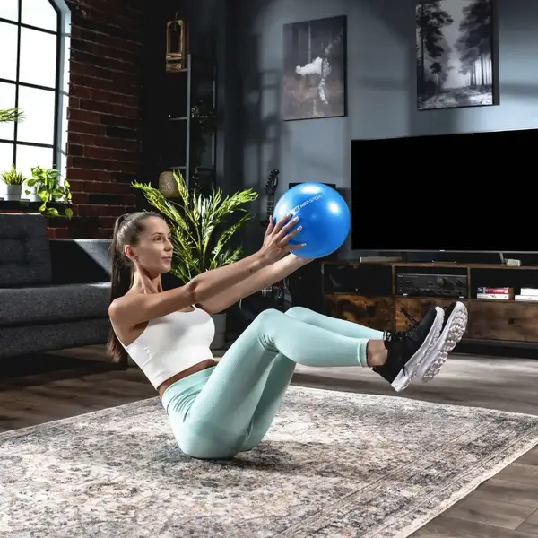 Фітбол Hop-Sport 25см блакитний купити недорого в Україні, фото 4