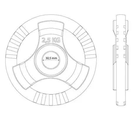 Диск чугунный K-SPORT O2.5 2,5 кг купить недорого в Украине, фото 3