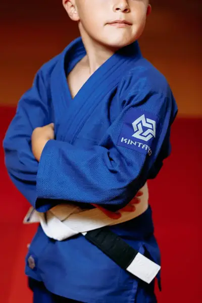 Кімоно для джиу - джитсу синє, TM "Kintayo", 140 зріст, щільність 350 гр/м.кв. купити недорого в Україні, фото 3