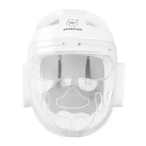 Шолом із захисною маскою з ліцензією WKF M | білий | SM B132 купити