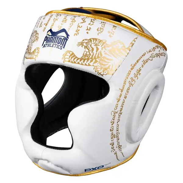 Боксерский шлем Phantom Muay Thai Full Face White Gold Full Face White Gold купить недорого в Украине, фото 2