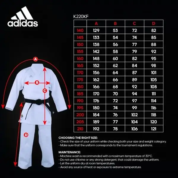 Кімоно для карате Kumite Fighter білий | ADIDAS K220KF 155 купити недорого в Україні, фото 9