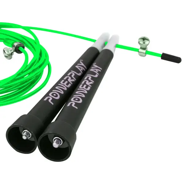 Скакалка швидкісна PowerPlay 4202 Ultra Speed Rope Зелена (2,9m.) купити недорого в Україні, фото 3