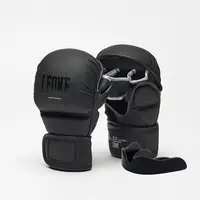 Перчатки греплинговые для ММА Leone BLACK Edition M (капа в комплекте) купить