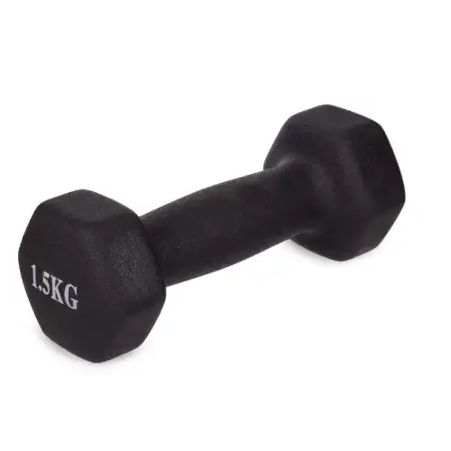 Гантель для фитнеса с неопреновым покрытием Generation Fitness FF51D4A-1.5kg (черный) купить