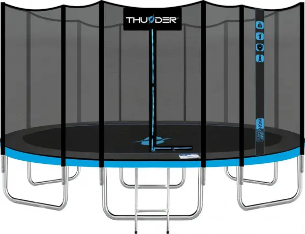 Батут THUNDER OUTSIDE PRO с наружной сеткой 16 футов 488 см черно-голубой купить