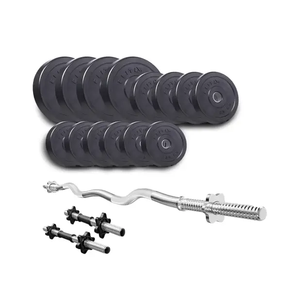 Набір Elitum Titan 46кг зі штангою та гантелями купити