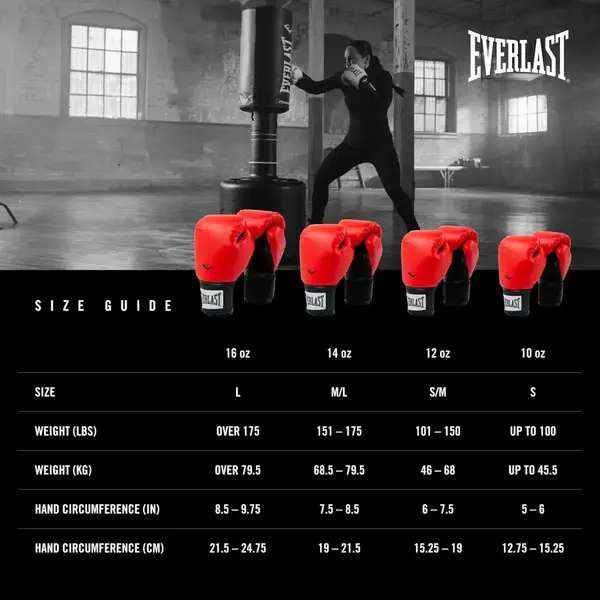 Боксерські рукавиці Everlast PROSTYLE 2 BOXING GLOVE червоний Уні 8 унцій купити недорого в Україні, фото 6
