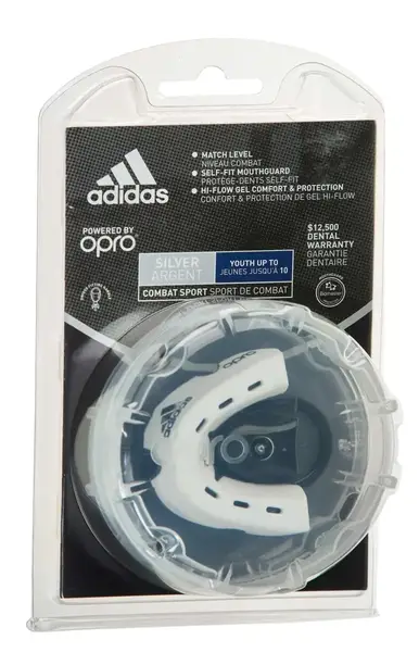 Капа доросла Adidas/Opro Silver біла/чорна | ADIBP32 купити недорого в Україні, фото 2