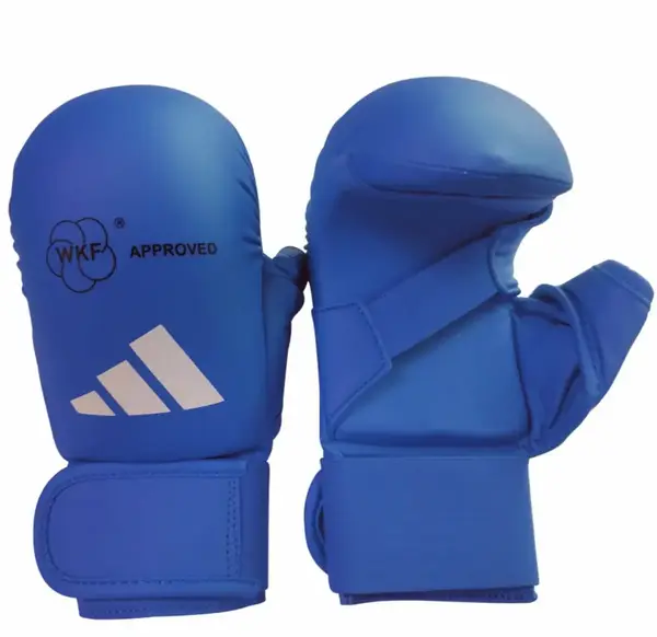 Рукавички із захистом великого пальця для карате із ліцензією WKF S| синій | ADIDAS 661.23 купити