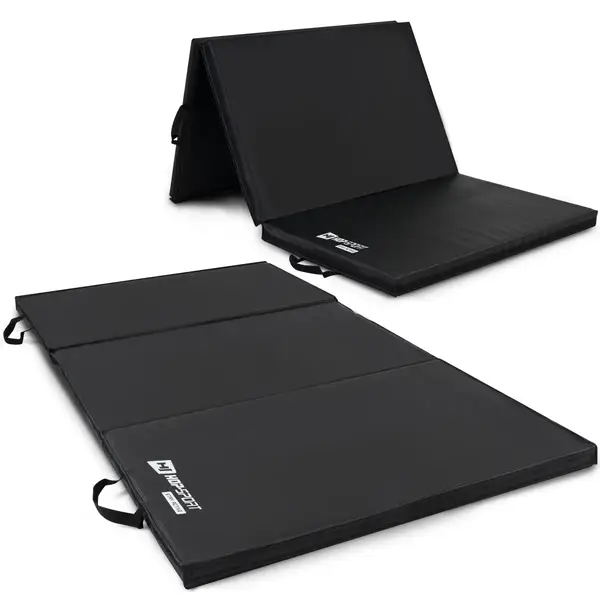 Мат гимнастический Hop-Sport HS-095FM жесткий с липучкой 5см черный купить недорого в Украине, фото 4