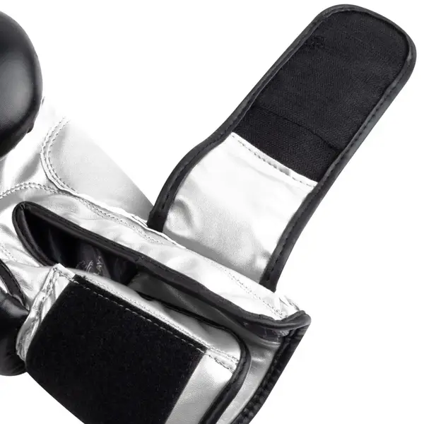 Боксерські рукавиці PowerPlay 3004 Classic Чорно-Білі 10 унцій купити недорого в Україні, фото 8