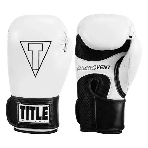 Боксерские перчатки TITLE Boxing Vegan Gloves White/Black 8 oz (капа в комплекте) купить недорого в Украине, фото 2