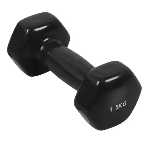Гантель для фитнеса с виниловым покрытием Generation Fitness FF51D3A-1.5kg (черный) купить