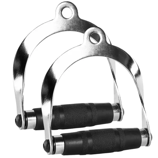 Ручка York Fitness для тяги с резиновой рукояткой, хром. купить недорого в Украине, фото 2