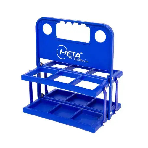 Контейнер пластиковий для пляшок Meta 6 Bottle Carrier Plastic Foldable синій Уні OFSM купити