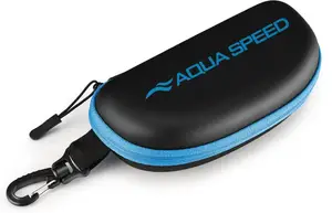 Чехол для очков Aqua Speed GOGGLE CASE 0097 черный, голубой Уни 7х19 см купить