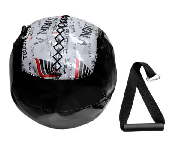 Медицинбол з ручками V`Noks 6 кг | Медичний м’яч для тренувань | Чорний купити недорого в Україні, фото 6