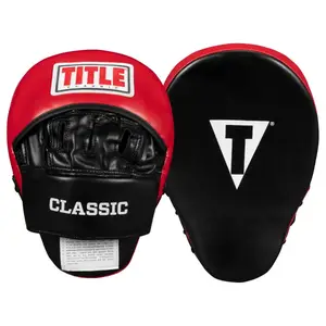 Лапи боксерські TITLE Classic Charge Punch Mitts Black/Red купити