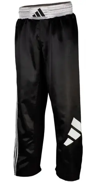 Штани для кікбоксингу Adidas 180 | чорно/білі | ADIKBUN100T купити