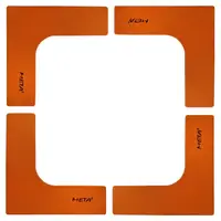 Набор плоских угловых фишек-маркеров Meta Flat Corner Marker Set of 4 оранжевый Уни 25х25 см купить