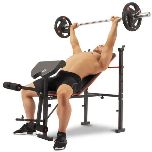 Набор Hop-Sport Premium 75кг со скамьей HS-1055, штангами и гантелями. купить недорого в Украине, фото 6