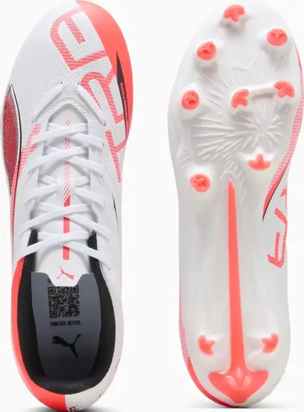 Бутси Puma ULTRA 5 PLAY FG/AG білий, помаранчевий Уні 44 (9,5UK) 28,5 см купити недорого в Україні, фото 5