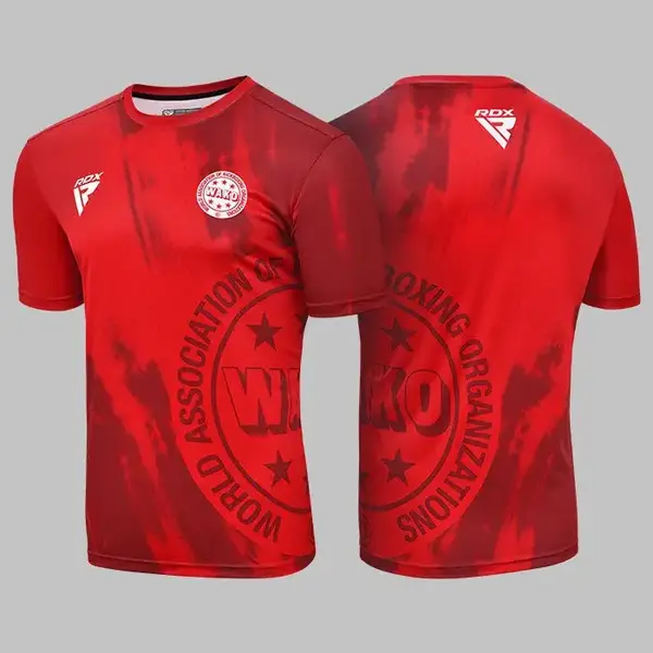 Спортивная футболка RDX WAKO T1 с короткими рукавами Red S купить недорого в Украине, фото 4