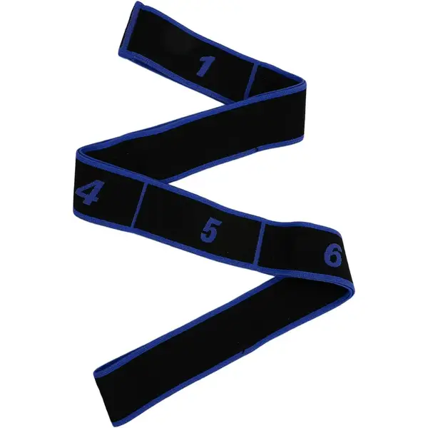 Резинка для фитнеса с петлями Queenfit 86,5 х 4см черно-голубая купить недорого в Украине, фото 4