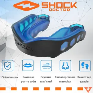 Капа Shock Doctor Gel Max взрослая (возраст 11+) Black/Blue (art. 6100-BB-AD) купить