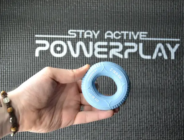 Эспандер кистевой силиконовый PowerPlay PP-4330 Hand Grip Loops Light 13.5-18 кг. Голубой купить недорого в Украине, фото 4