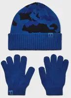 Набор шапка и перчатки UA B Beanie/Glove Combo синий, красный OFSM купить