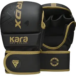Рукавиці для ММА (Греплінгові рукавички) RDX F6 KARA Matte Golden Plus S/M купити