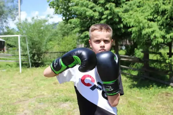 Боксерські рукавиці PowerPlay 3004 JR Classic Чорно-Зелені 8 унцій купити недорого в Україні, фото 7